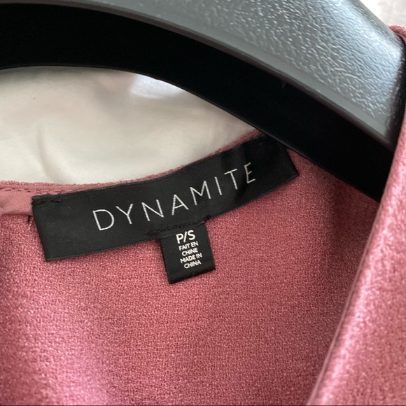 Dynamite | Rose Pink Classic Fit and Flare Dress - Picture 6 of 9